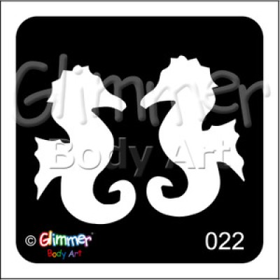 Glitter tattoo 022 Twin Seahorse Pack Of 5  Glitter tattoo 022 Twin Seahorse Pack Of 5
